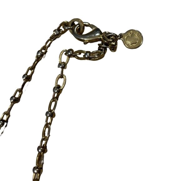 c wonder christian siriano Signed Black Glass Gold Tone Statement Necklace - Picture 3 of 7